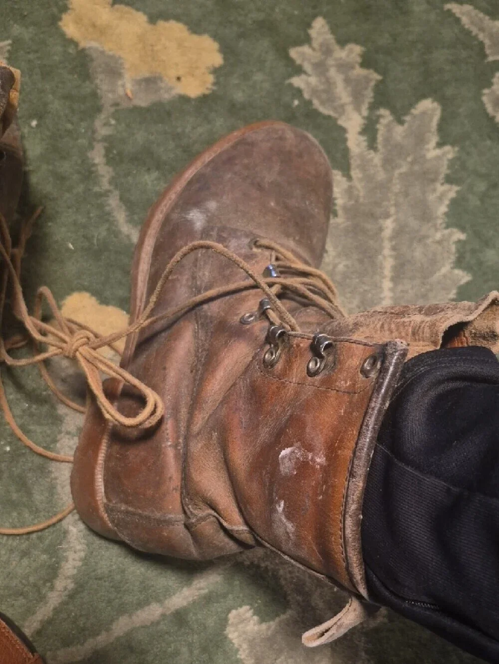 Men's Rustic Brown Leather Ankle Boots